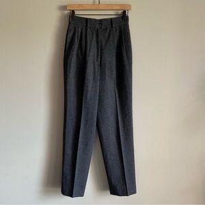 Pendleton Charcoal Gray Wool Pleated Front High Rise Straight Leg Lined Trousers